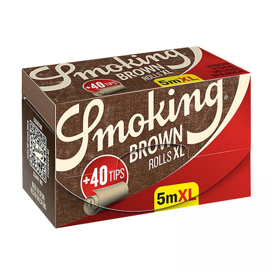 Foite Smoking Brown XL Rola 5m + 40 Filtre Carton