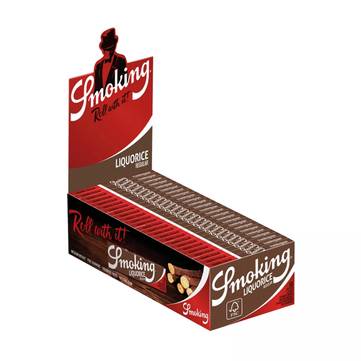 Foite Smoking Regular Liquorice 70 mm - Set 50 Pachete